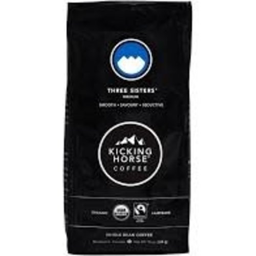 Kicking Horse Coffee "Three Sisters" Medium Roast Whole Bean, British Columbia, 10 oz Bag Kicking Horse Coffee "Three Sisters" Medium Roast Whole Bean, British Columbia, 10 oz Bag