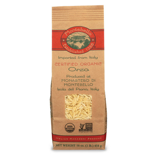 Montebello Organic Orzo Pasta 1 lb, Marche, Italy Montebello Organic Orzo Pasta 1 lb, Marche, Italy