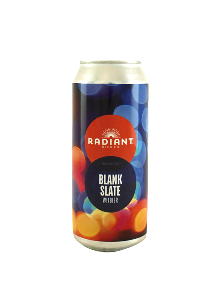 Radiant Beer "Blank Slate" Witbier 16oz Can - Anaheim, CA