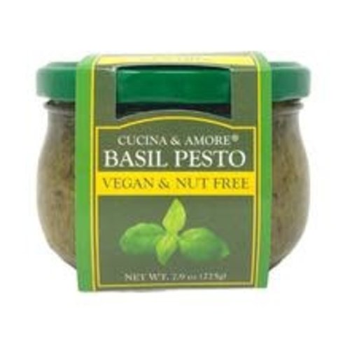 Cucina & Amore Basil Pesto, Vegan & Nut Free, 7.9 oz, San Francisco Cucina & Amore Basil Pesto, Vegan & Nut Free, 7.9 oz, San Francisco