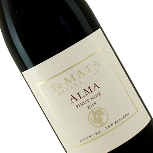 Te Mata 2018 Pinot Noir "Alma" Hawke's Bay New Zealand Te Mata 2018 Pinot Noir "Alma" Hawke's Bay New Zealand