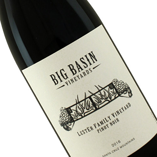 Big Basin Vineyards 2016 Pinot Noir Lester Family Vineyard, Santa Cruz Mountains Big Basin Vineyards 2016 Pinot Noir Lester Family Vineyard, Santa Cruz Mountains