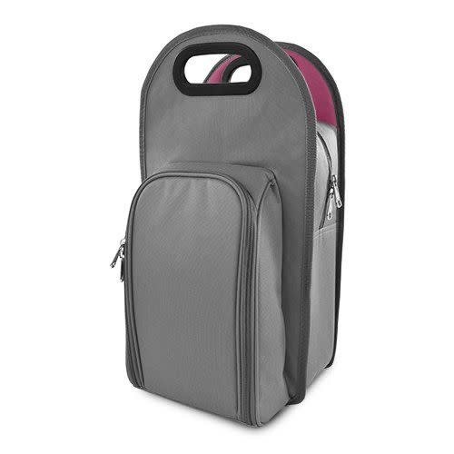 Metro 2-Bottle Tote in Gray & Pink Metro 2-Bottle Tote in Gray & Pink