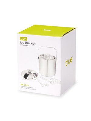 True Stainless Steel Ice Bucket with Lid and Tongs