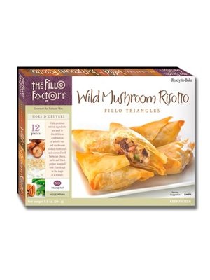 The Fillo Factory, Wild Mushroom Risotto Fillo Triangles, 12 pieces