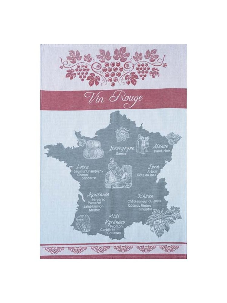 Tea Towel - Red Wine Map