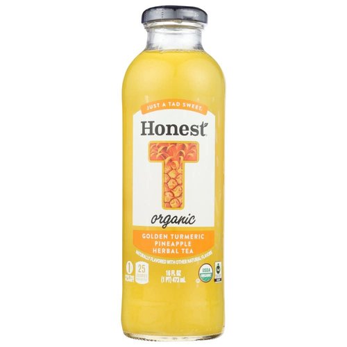 Honest T Organic Golden Turmeric Pineapple Herbal Tea, 16 fl oz. Honest T Organic Golden Turmeric Pineapple Herbal Tea, 16 fl oz.
