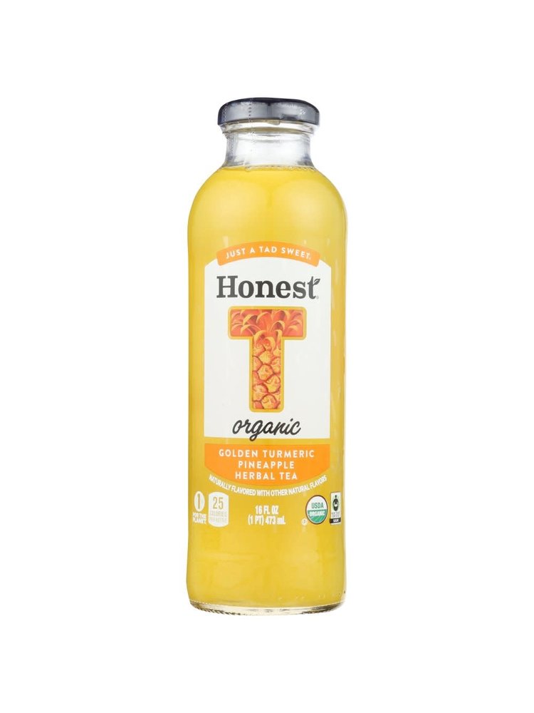 Honest T Organic Golden Turmeric Pineapple Herbal Tea, 16 fl oz.