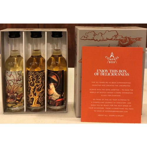 Compass Box Gift Set "Malt Whisky Collection" The Peat Monster/The Spice Tree/The Spaniard 50ml Compass Box Gift Set "Malt Whisky Collection" The Peat Monster/The Spice Tree/The Spaniard 50ml