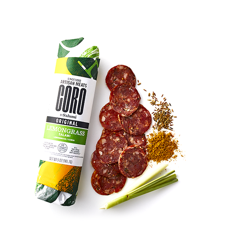 Coro Artisan Meats - Lemongrass Uncured Salami, Seattle, WA, 5 oz Coro Artisan Meats - Lemongrass Uncured Salami, Seattle, WA, 5 oz