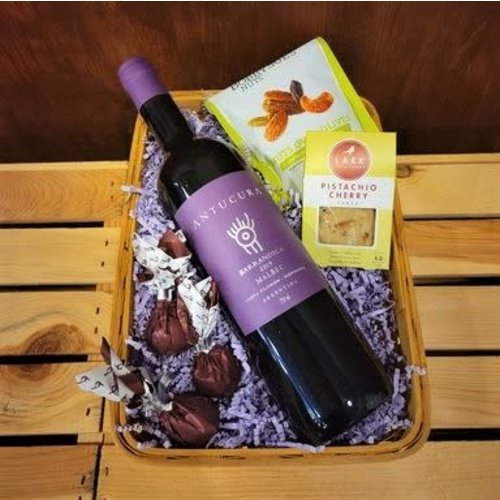 Antucura Malbec Single Bottle Gift Basket Antucura Malbec Single Bottle Gift Basket