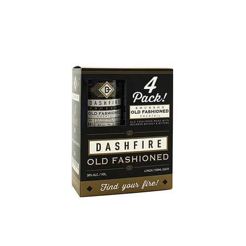 Dashfire Bourbon Old Fashioned Cocktail, 100ml 4pk Can