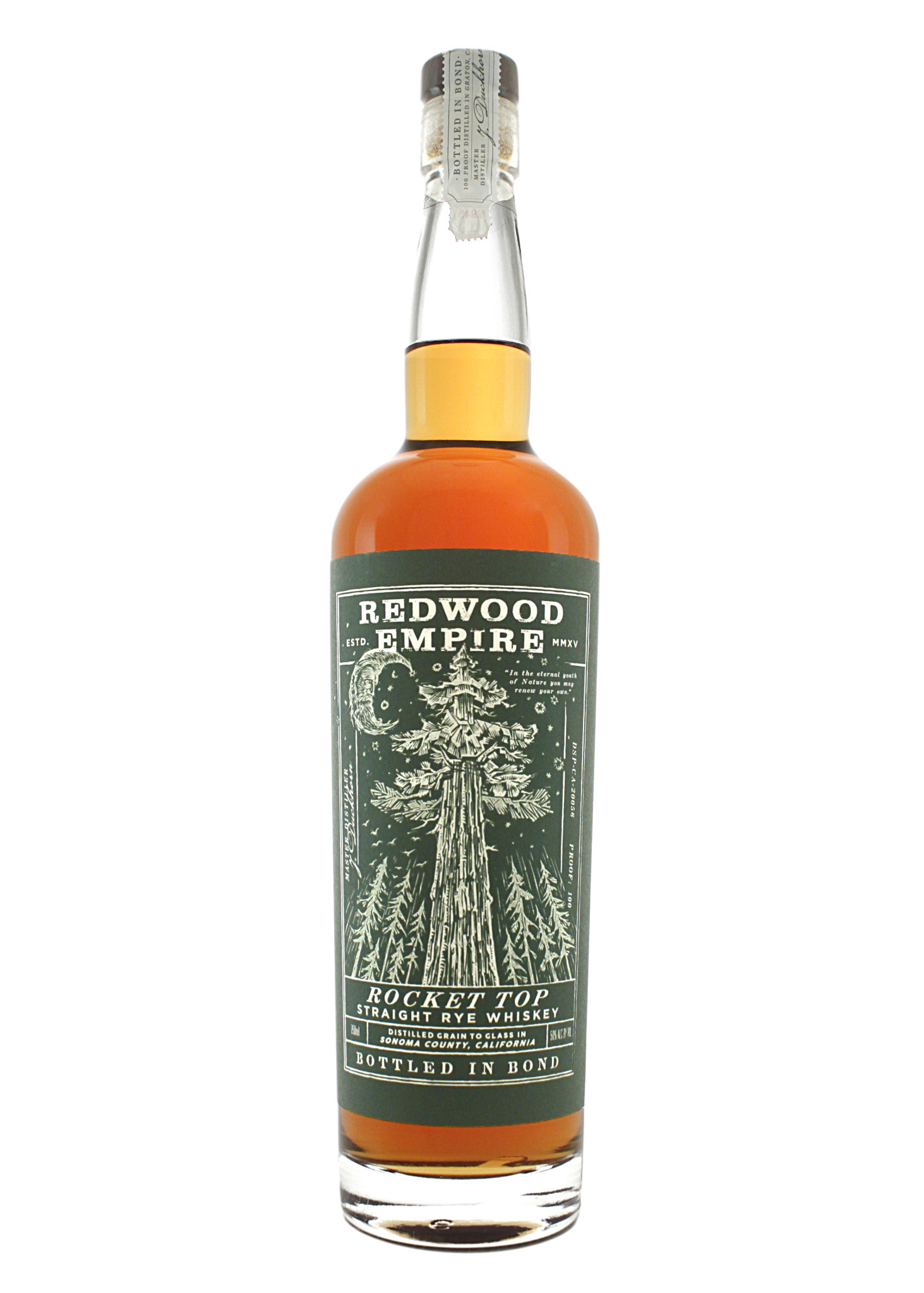 Redwood Empire "Rocket Top" Straight Rye Whiskey, Sonoma County