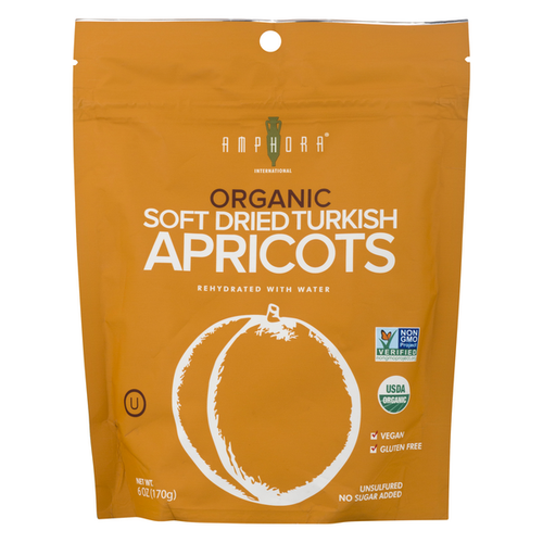 Amphora Organic Soft Dried Turkish Apricots, 6 oz Amphora Organic Soft Dried Turkish Apricots, 6 oz