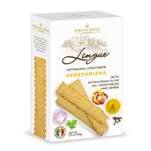 Borgo de Medici Lingue Artisanal Crackers with Vegetables, 3.52 oz Borgo de Medici Lingue Artisanal Crackers with Vegetables, 3.52 oz