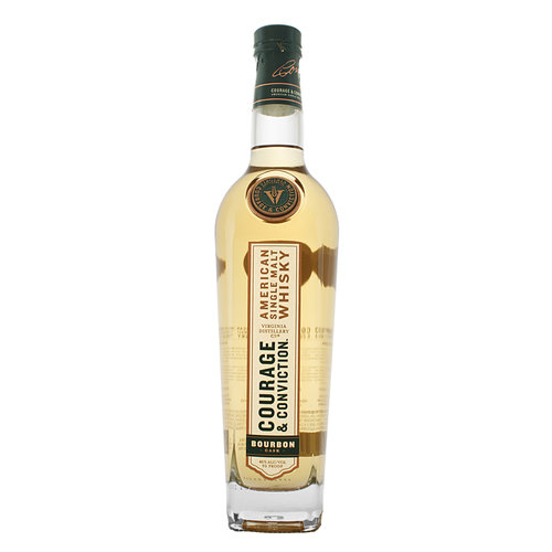 Virginia Distillery "Courage & Conviction" American Single Malt Whisky Bourbon Cask Virginia Distillery "Courage & Conviction" American Single Malt Whisky Bourbon Cask