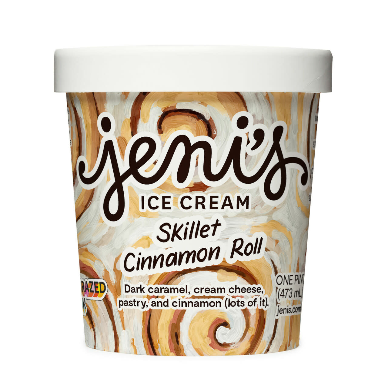 Jeni's Skillet Cinnamon Roll Ice Cream Pint, Ohio The Wine Country