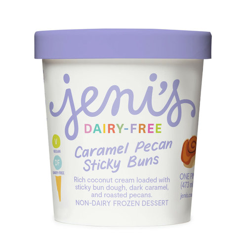 Jeni's Dairy-Free Caramel Pecan Sticky Buns Ice Cream Pint - Ohio Jeni's Dairy-Free Caramel Pecan Sticky Buns Ice Cream Pint - Ohio