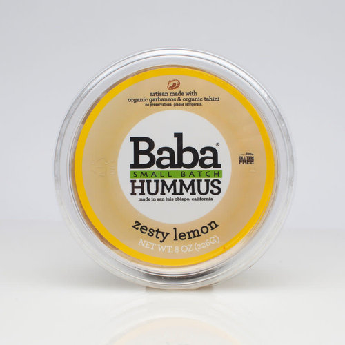 Baba Organic Zesty Lemon Hummus, San Luis Obispo, CA, 8 oz Baba Organic Zesty Lemon Hummus, San Luis Obispo, CA, 8 oz