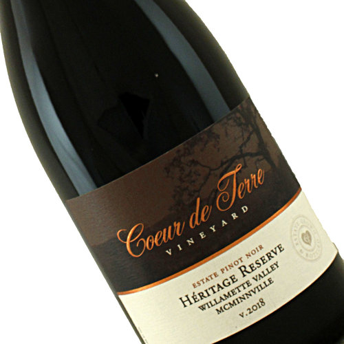 Coeur de Terre Vineyard Heritage Reserve 2019 Pinot Noir, Willamette Valley Coeur de Terre Vineyard Heritage Reserve 2019 Pinot Noir, Willamette Valley