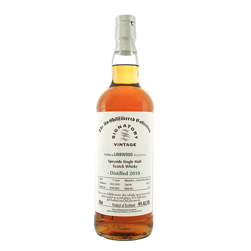 Signatory Vintage "The Un-Chillfiltered Collection" Speyside Single Malt Scotch Whisky, Linkwood Distillery Signatory Vintage "The Un-Chillfiltered Collection" Speyside Single Malt Scotch Whisky, Linkwood Distillery