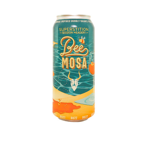 Superstition "BeeMosa" Orange Sparkling Mead 16oz can Superstition "BeeMosa" Orange Sparkling Mead 16oz can