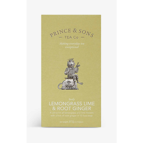 Prince & Sons Tea Co. Lemongrass Lime & Root Ginger, UK, 1.3 oz Prince & Sons Tea Co. Lemongrass Lime & Root Ginger, UK, 1.3 oz