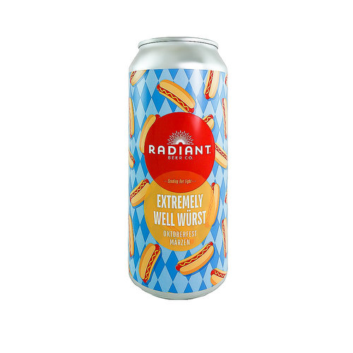 Radiant Beer Co"Extremely Well Wurst" Oktoberfest Marzen 16oz can - Anaheim, CA Radiant Beer Co"Extremely Well Wurst" Oktoberfest Marzen 16oz can - Anaheim, CA