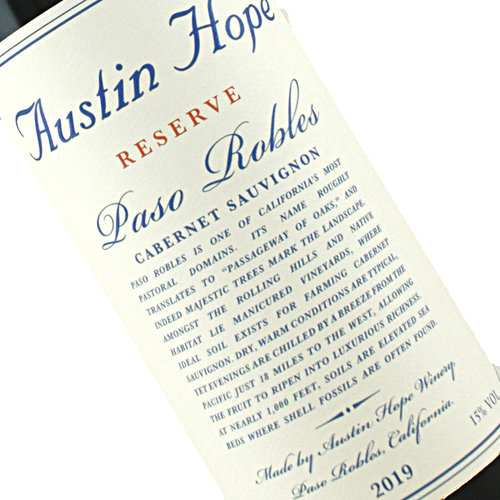 Austin Hope 2019 Cabernet Sauvignon Reserve, Paso Robles Austin Hope 2019 Cabernet Sauvignon Reserve, Paso Robles