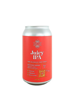 Gruvi Discovery Series "Juicy IPA" Non-Alcoholic Craft Brew 12oz can - Denver, CO