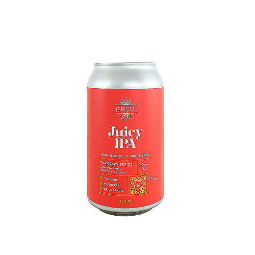 Gruvi Discovery Series "Juicy IPA" Non-Alcoholic Craft Brew 12oz can - Denver, CO Gruvi Discovery Series "Juicy IPA" Non-Alcoholic Craft Brew 12oz can - Denver, CO