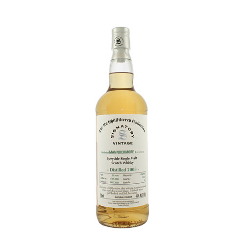 Signatory Vintage "The Un-Chillfiltered Collection" Speyside Single Malt Scotch Whisky, Mannochmore Distillery Signatory Vintage "The Un-Chillfiltered Collection" Speyside Single Malt Scotch Whisky, Mannochmore Distillery