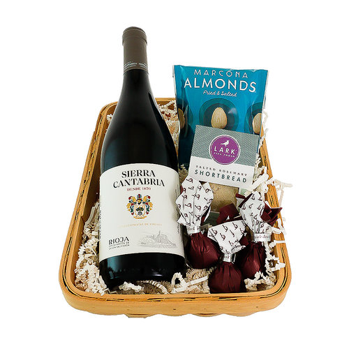"Classic Spain" Sierra Cantabria Rioja Single Bottle Gift Basket "Classic Spain" Sierra Cantabria Rioja Single Bottle Gift Basket