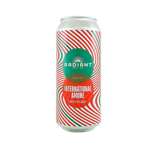 Radiant Beer "International Amore" Hoppy Pilsner 16oz Can - Anaheim, CA Radiant Beer "International Amore" Hoppy Pilsner 16oz Can - Anaheim, CA