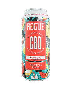 Rogue Recreational Beverages "Pineapple Guava" CBD Seltzer Water 16oz can - Newport, OR