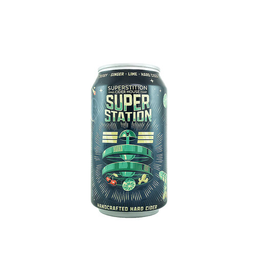 Superstition Cider House "Super Station" Cherry, Ginger, Lime Hard Cider 12oz can - Prescott, AZ