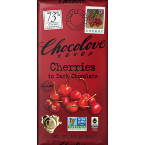 Chocolove Fair Trade Cherries Organic Dark Chocolate Bar, Boulder Chocolove Fair Trade Cherries Organic Dark Chocolate Bar, Boulder