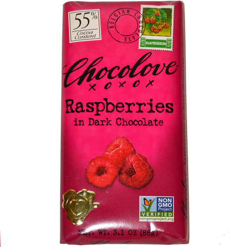 Chocolove Raspberries Dark Chocolate Bar 3.1oz, Boulder, Colorado