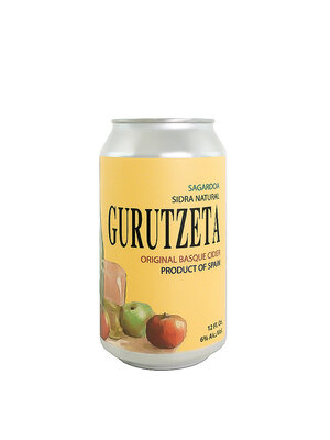 Gurutzeta Sagardoa Original Basque Cider 12oz can - Spain
