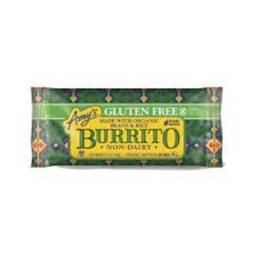 Amy's Gluten Free Plant Based Non-Dairy Organic Beans & Rice Burrito 5.5oz, Petaluma, California Amy's Gluten Free Plant Based Non-Dairy Organic Beans & Rice Burrito 5.5oz, Petaluma, California