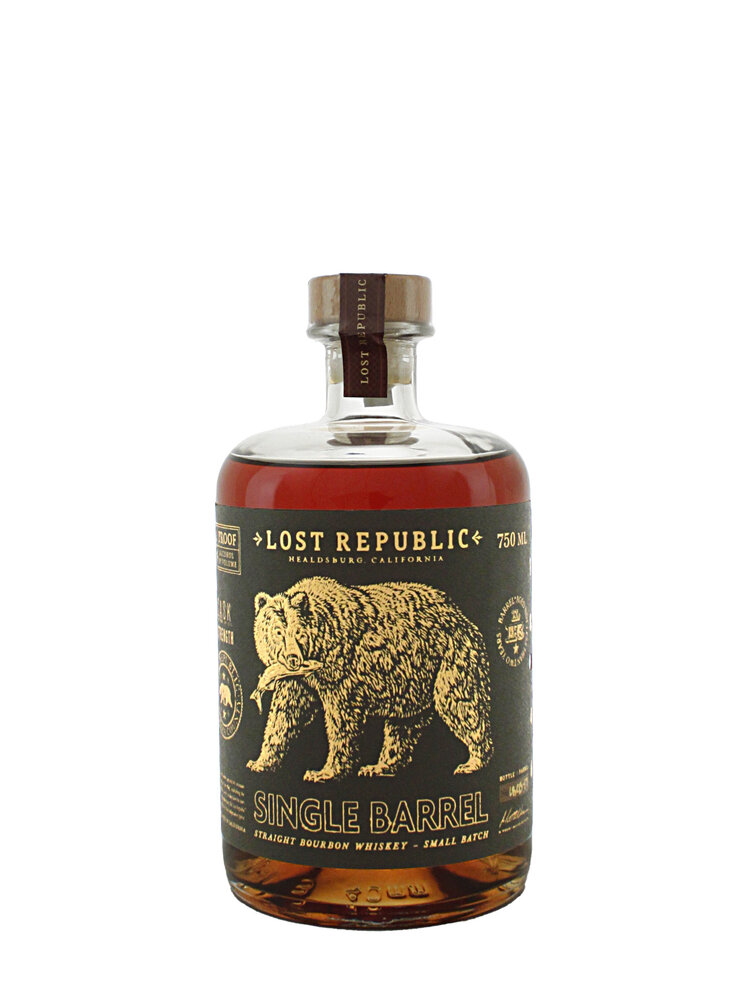 Lost Republic Cask Strength Single Barrel Straight Bourbon Whiskey, Sonoma County