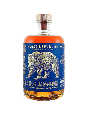 Lost Republic Single Barrel Rye Whiskey Small Batch, California