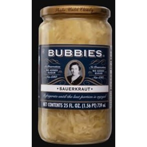 Bubbies Sauerkraut, 25 fl oz. Bubbies Sauerkraut, 25 fl oz.
