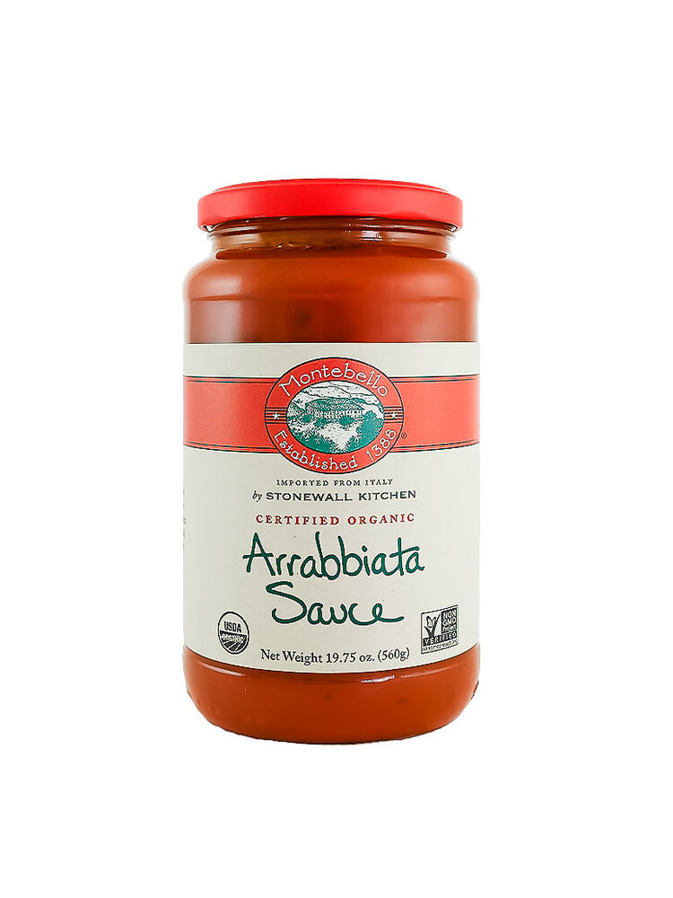 Montebello Arrabbiata Sauce Certified Organic 19.75oz Jar, Italy