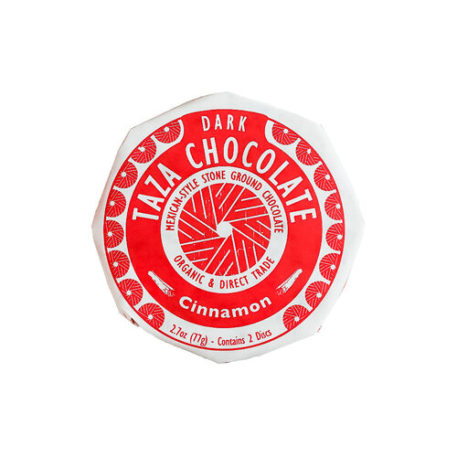 Taza Dark Chocolate "Cinnamon" Mexican-Style Stone Ground Chocolate 2.7oz Disc, Somerville, Massachusetts