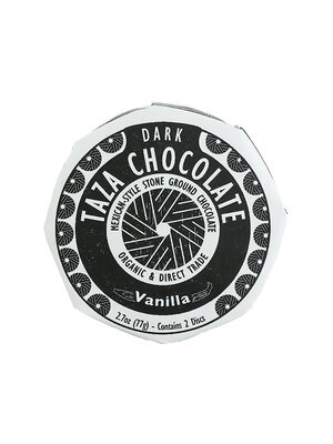 Taza Dark Chocolate "Vanilla" Mexican-Style Stone Ground Chocolate 2.7oz