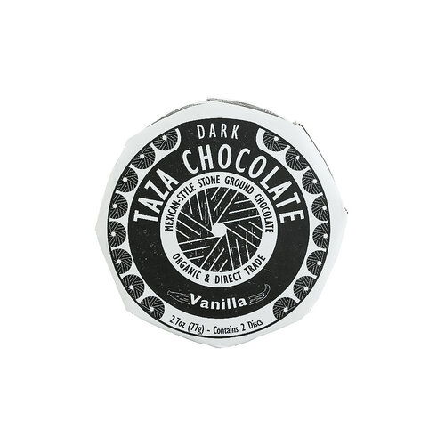 Taza Dark Chocolate "Vanilla" Mexican-Style Stone Ground Chocolate 2.7oz