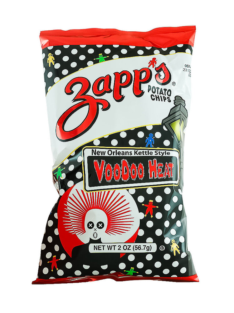 Zapp's Potato Chips "Voodoo Heat" New Orleans Kettle Style 2oz Bag, Hanover, Pennsylvania