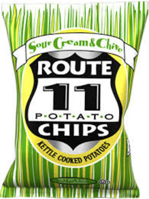 Route 11 Sour Cream & Chive Potato Chips 2oz Bag, Mount Jackson, Virginia