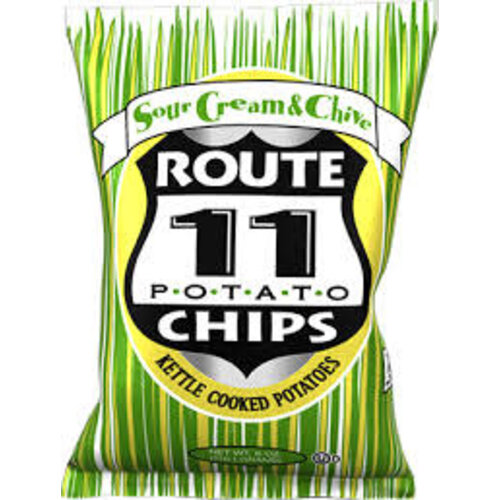 Route 11 Sour Cream & Chive Potato Chips 2oz Bag, Mount Jackson, Virginia